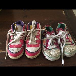 Nike and Sketcher Girl shoes